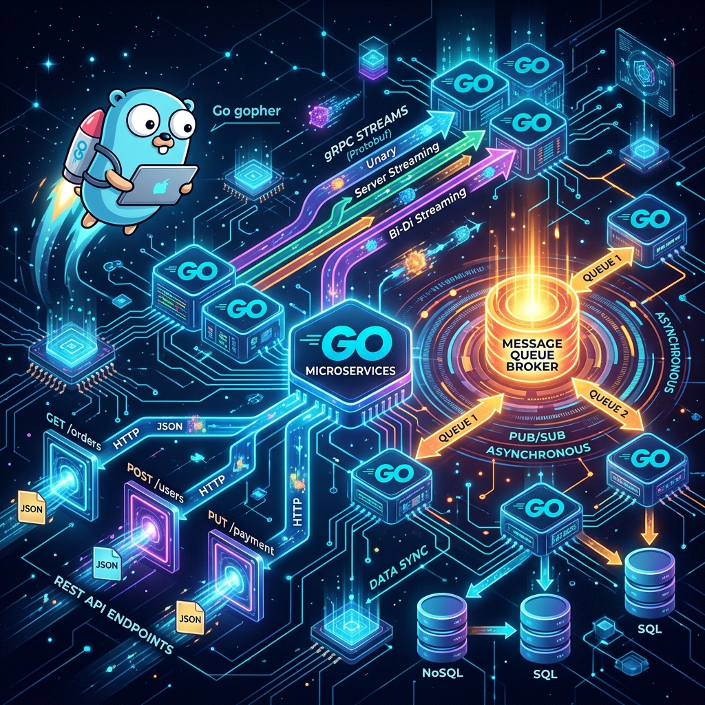 Building Microservices in Go: REST, gRPC, and Message Queues
