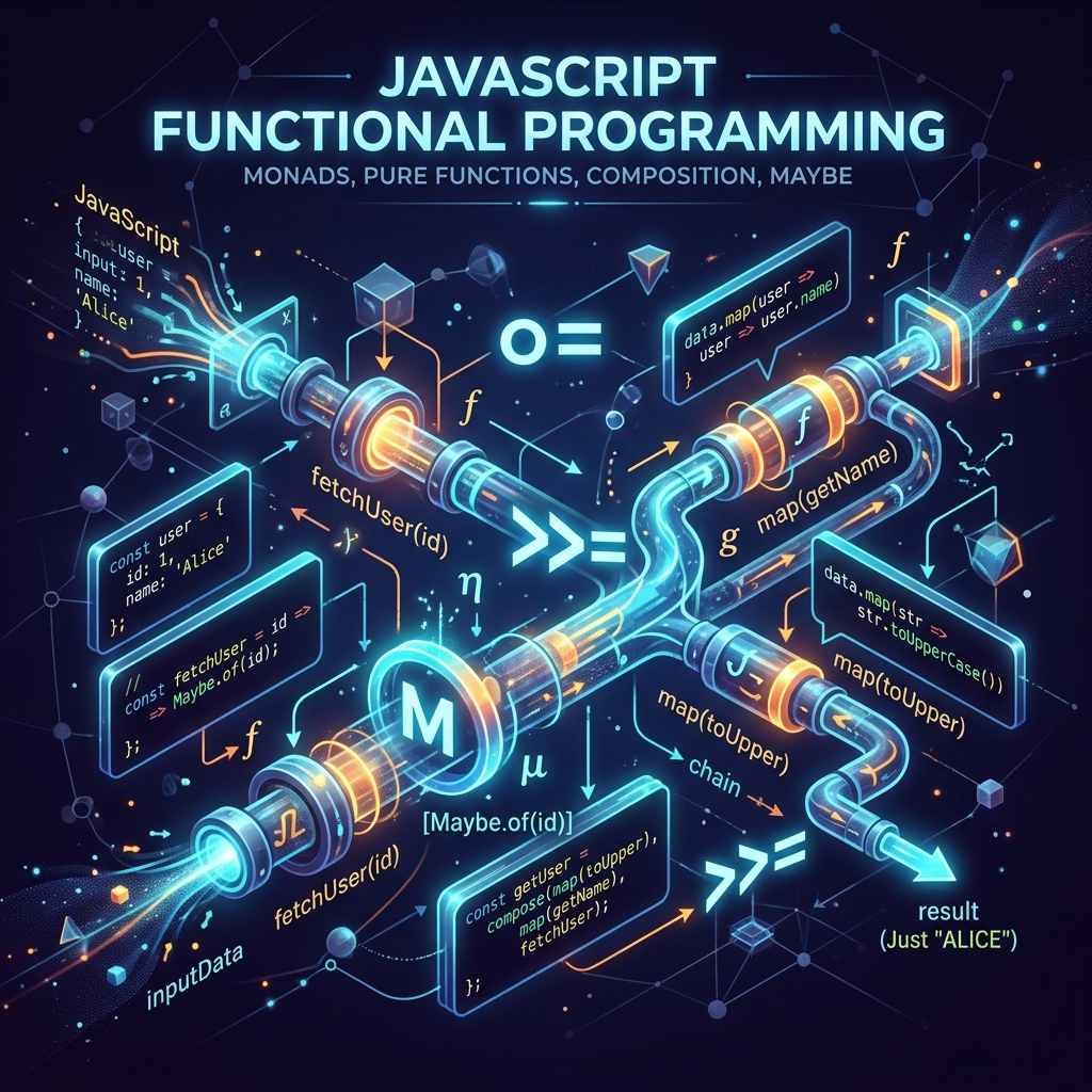 Functional Programming in JavaScript: Currying, Monads, and Pipes