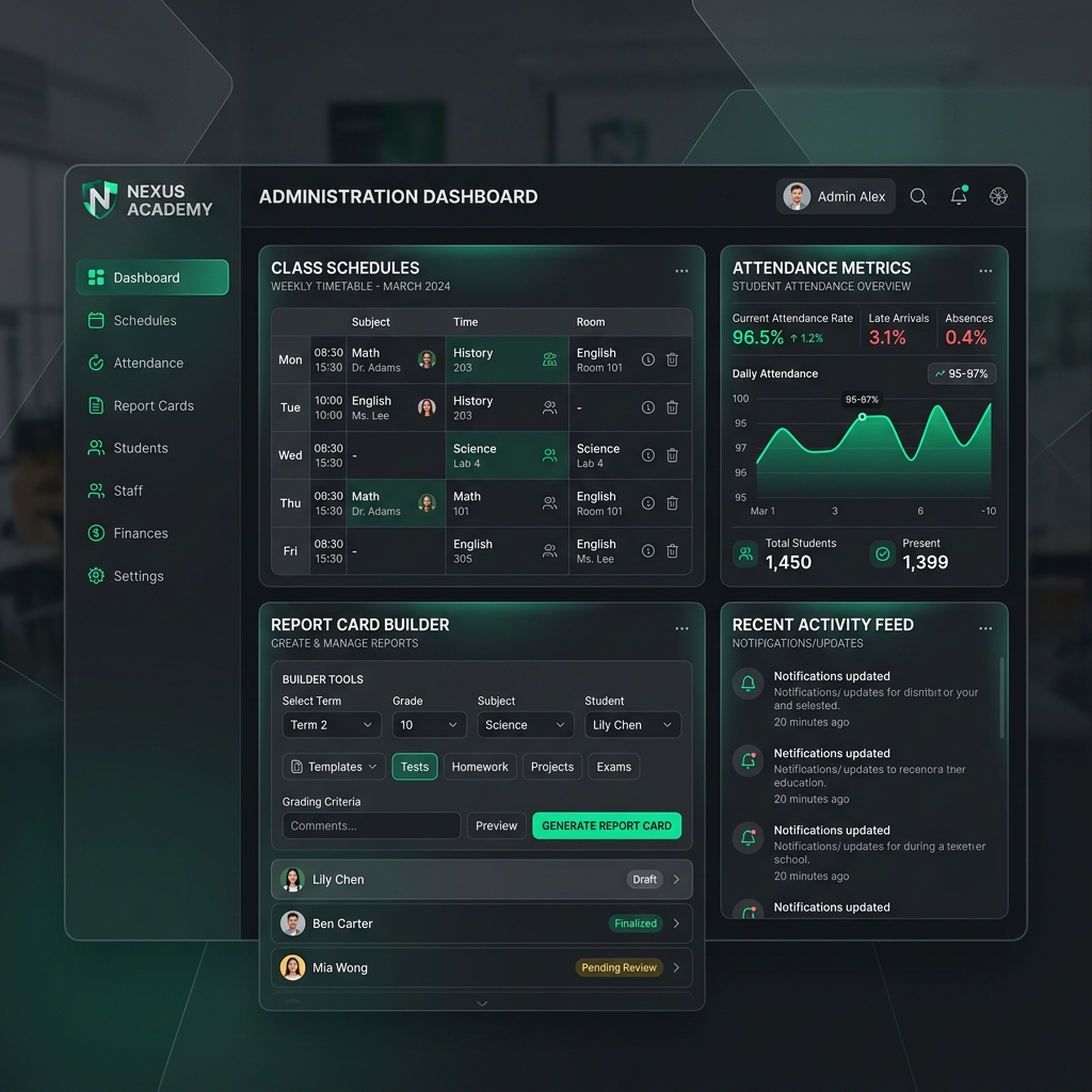 Nexus Academy SMS preview screenshot